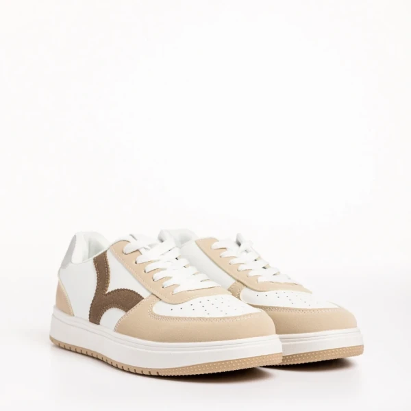Criseida fehér és bézs női sportcipő, műbőrből készült