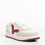 Criseida fehér és cseresznye női sportcipő, műbőrből készült