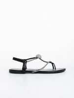 Aleyna fekete női szandál, műbőrből készült