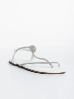 Aleyna fehér női szandál, műbőrből készült
