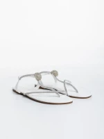 Aleyna fehér női szandál, műbőrből készült