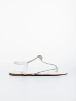 Aleyna fehér női szandál, műbőrből készült