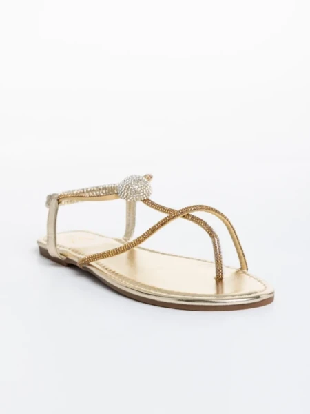 Aleyna arany női szandál, műbőrből készült