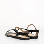 Annica fekete női szandál, műbőrből készült