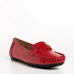 Terrance piros női mokaszin, műbőrből készült