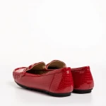 Terrance piros női mokaszin, műbőrből készült