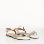 Annica fehér női szandál, műbőrből készült