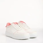 Amista fehér és rózsaszín női sportcipő, műbőrből készült