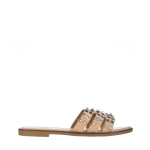 Alida bézs női papucs, műbőrből készült