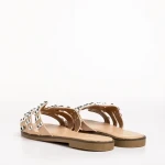 Alida bézs női papucs, műbőrből készült