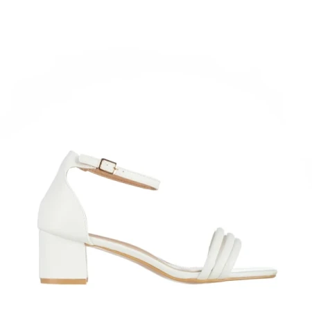 Caprina fehér női szandál, műbőrből készült