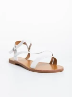 Albertina fehér női szandál, műbőrből készült
