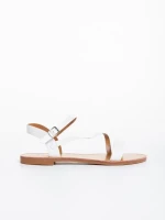 Albertina fehér női szandál, műbőrből készült