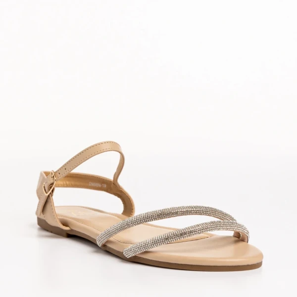 Annica bézs női szandál, műbőrből készült