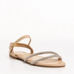 Annica bézs női szandál, műbőrből készült