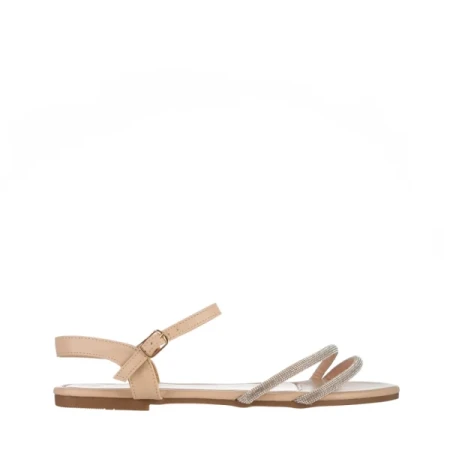 Annica bézs női szandál, műbőrből készült