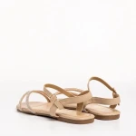 Annica bézs női szandál, műbőrből készült