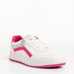 Damiana fehér és fukszia női sportcipő, műbőrből készült