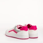 Damiana fehér és fukszia női sportcipő, műbőrből készült