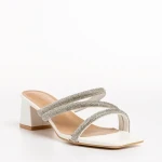 Bernice fehér női papucs, műbőrből készült