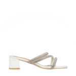 Bernice fehér női papucs, műbőrből készült