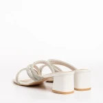 Bernice fehér női papucs, műbőrből készült