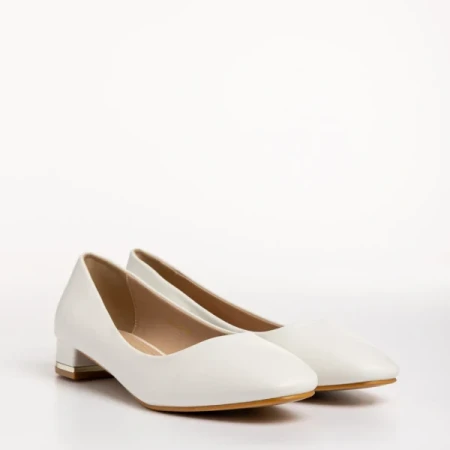 Bernarda fehér női cipő, műbőrből készült