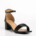 Caprina fekete női szandál, műbőrből készült