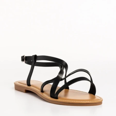 Avaline fekete női szandál, műbőrből készült