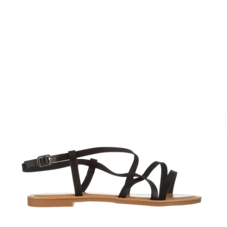 Avaline fekete női szandál, műbőrből készült