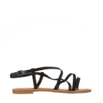 Avaline fekete női szandál, műbőrből készült
