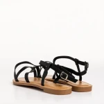 Avaline fekete női szandál, műbőrből készült