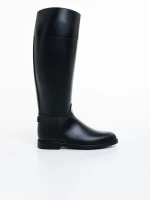 Gloriana fekete női csizma, gumiból készült
