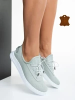 Nilda zöld alkalmi női cipő, valódi bőrből készült