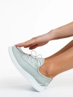 Nilda zöld alkalmi női cipő, valódi bőrből készült