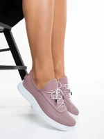 Nilda lila alkalmi női cipő, valódi bőrből készült