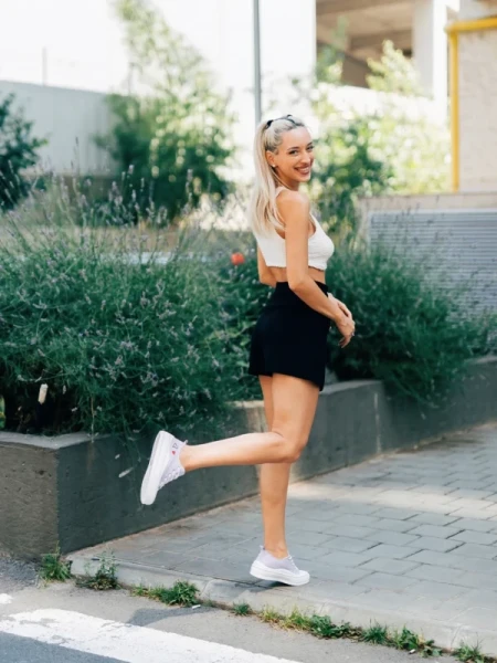 Andreina lila női tornacipő, textil anyagból készült