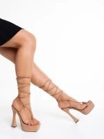 Kimbra camel női szandál, műbőrből készült