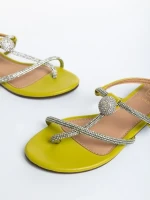 Linsay zöld női szandál, textil anyagból készült