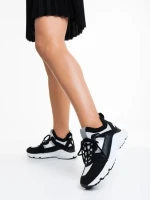 Penny fehér és fekete női sportcipő, textil anyagból készült