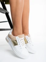 Nedelya fehér és bézs női sportcipő, műbőrből készült