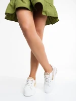 Nedelya fehér és bézs női sportcipő, műbőrből készült