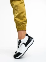 Taika fekete női sportcipő, textil anyagból készült