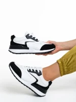 Taika fekete női sportcipő, textil anyagból készült