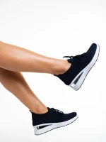 Davinia navy női sportcipő, textil anyagból készült