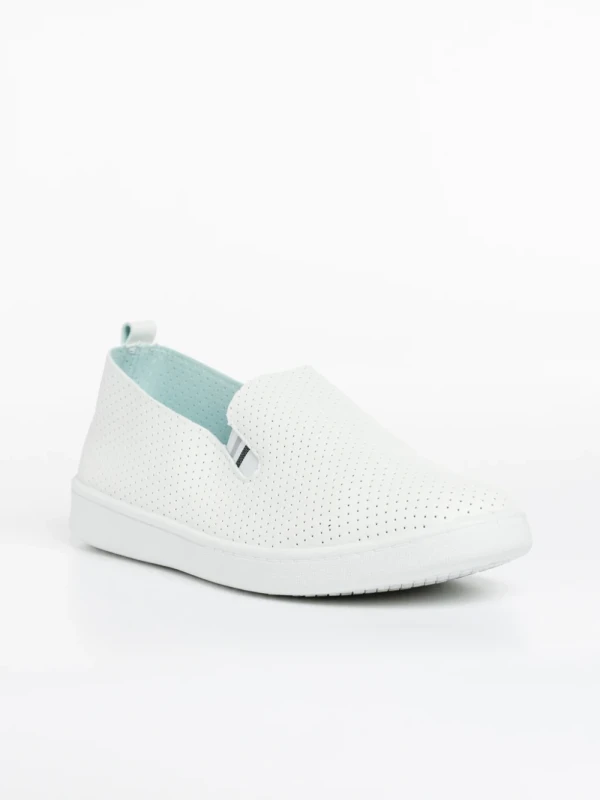 Amias fehér és szürke férfi sportcipő, műbőrből készült