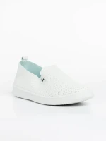 Amias fehér és szürke férfi sportcipő, műbőrből készült