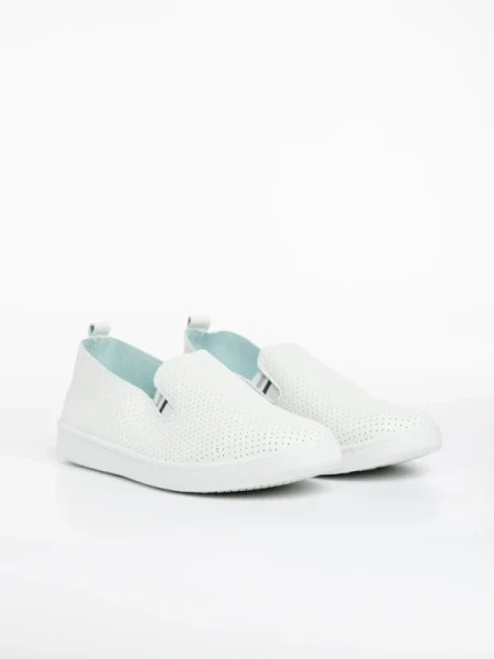 Amias fehér és szürke férfi sportcipő, műbőrből készült