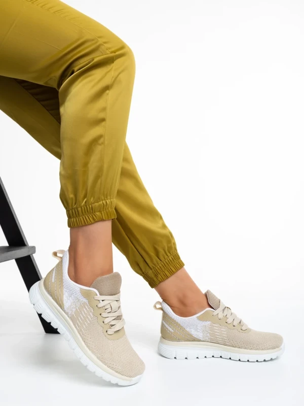 Judie bézs női sportcipő, textil anyagból készült