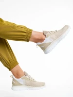 Judie bézs női sportcipő, textil anyagból készült